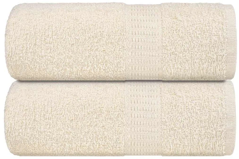 Toalhas de mãos 2 pcs 30x30 cm 360 g/m2 100% algodão creme