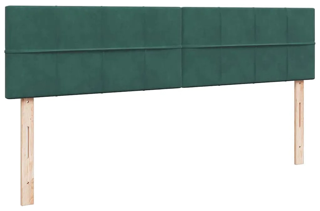Estrutura de cama otomana com colchão verde escuro veludo