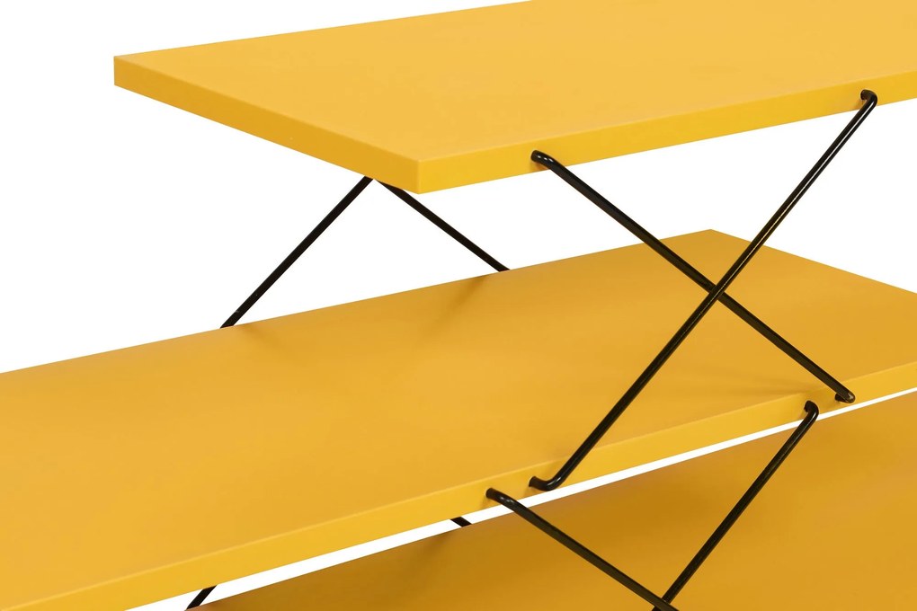 Móvel TV Zigzag – Amarelo – 120x40x30 cm