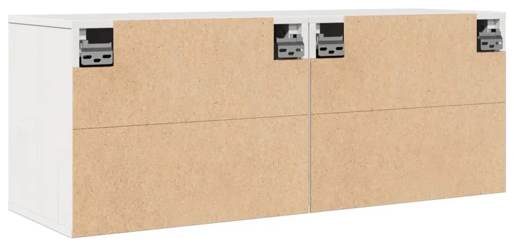 Armários de parede 2 pcs 45x30x35 cm pinho maciço branco