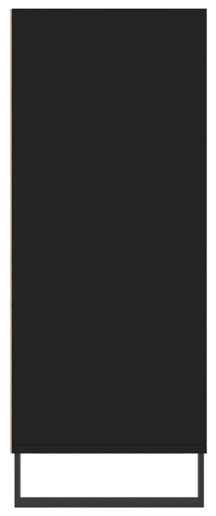 Armário alto 57x35x90 cm derivados de madeira preto