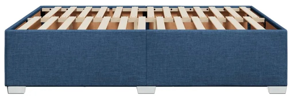 Estrutura de cama sem colchão 160x200 cm tecido azul