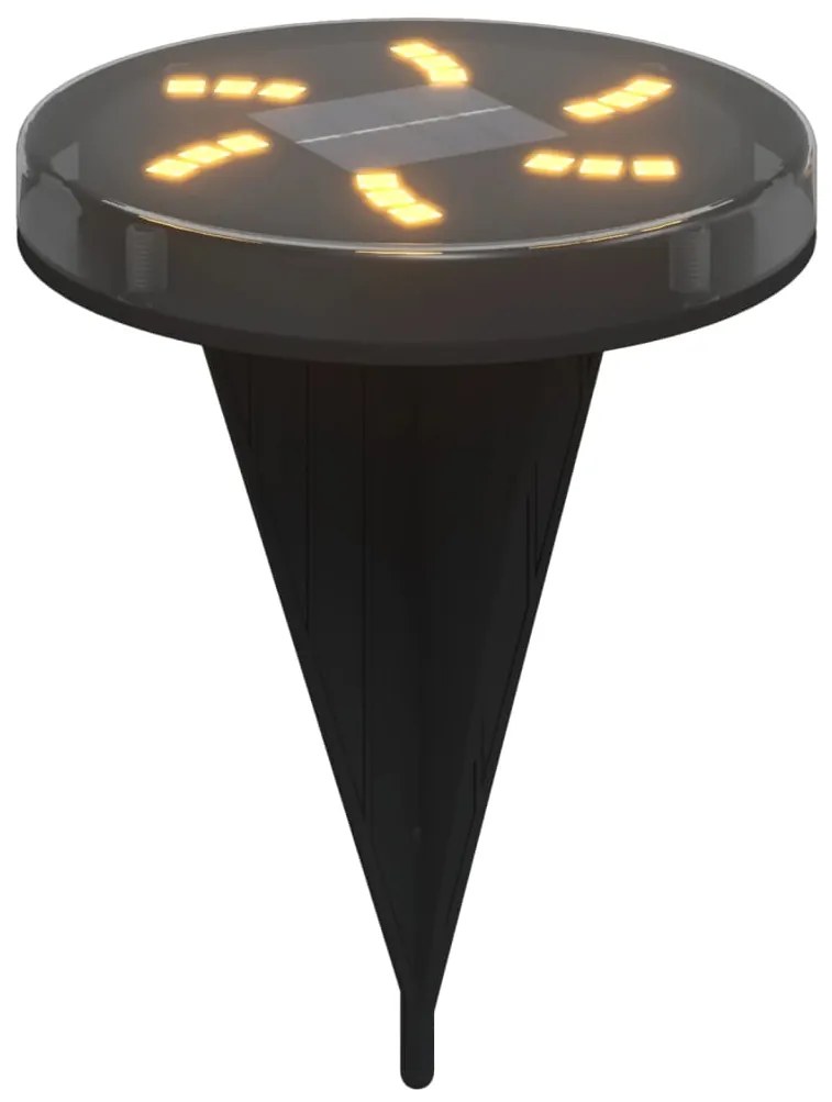 Luzes solares para exterior com espigões 12 pcs branco quente
