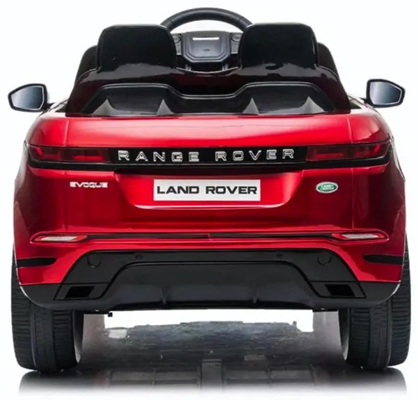 Carro elétrico para crianças 12V Range Rover Evoque pneus borracha e assento pele sintetica Vermelho
