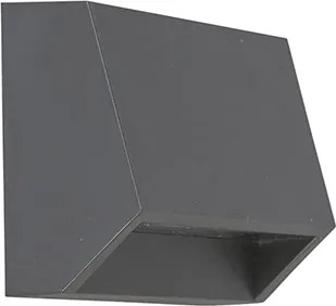 Candeeiro de parede exterior moderno cinzento escuro com LED IP54 - Sandstone 1