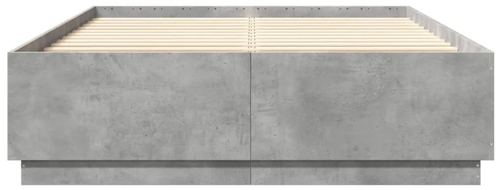 Estrutura de cama 160x200 cm derivados de madeira cinza cimento