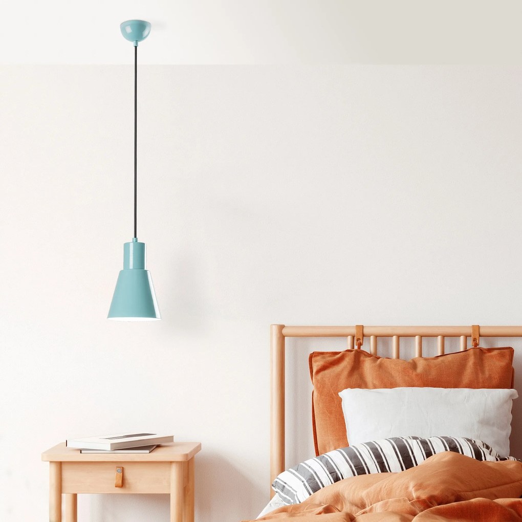 Candeeiro Suspenso Konıkkem – Turquesa – Ø14 h:20 cm