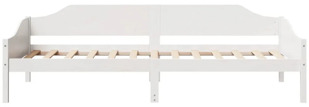 Estrutura de cama sem colchão 80x200 cm pinho maciço branco
