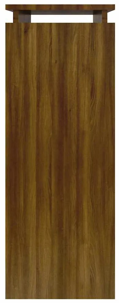 Mesa consola 80x30x80 cm derivados de madeira carvalho castanho