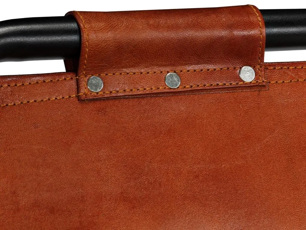 Conjunto de bar 3 pcs madeira recuperada + couro cabra genuíno