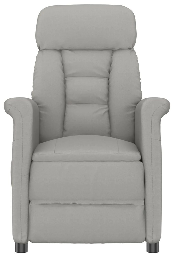 Cadeira de Massagem vidaXL Cinza Claro em Tecido Microfibra