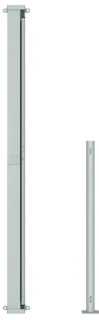 Toldo lateral retrátil para pátio 180x500 cm vermelho