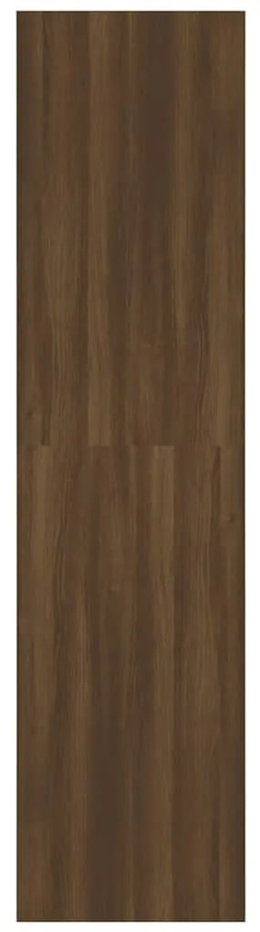 Roupeiro 100x50x200 cm derivados de madeira carvalho castanho