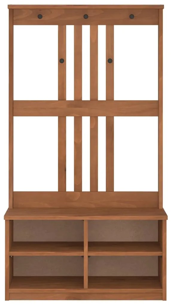Árvore de Hall SANDENS 87x40x159,5 cm Madeira Maciça de Pinho