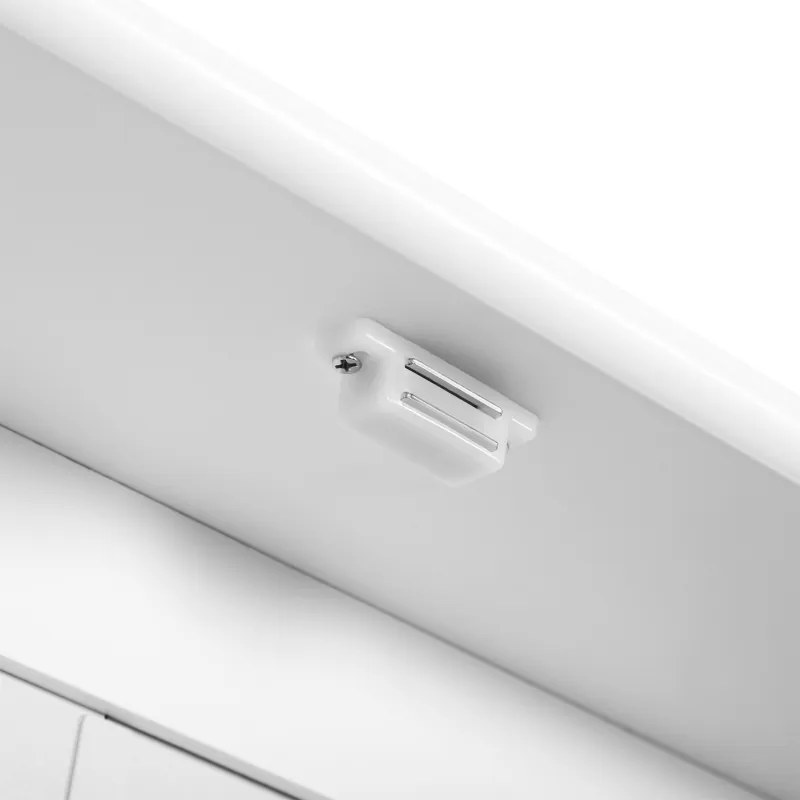 Armário de casa banho com parede de espelho com 2 portas 3 níveis de armazenamento de parede 56x13x58cm Branco