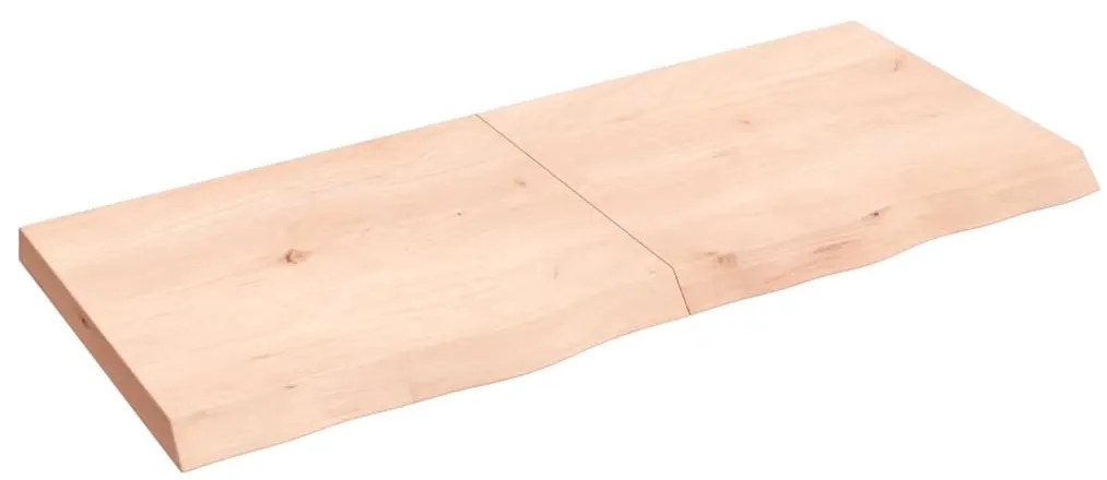 vidaXL Tampo de mesa 140x60x(2-6) cm carvalho maciço não tratado