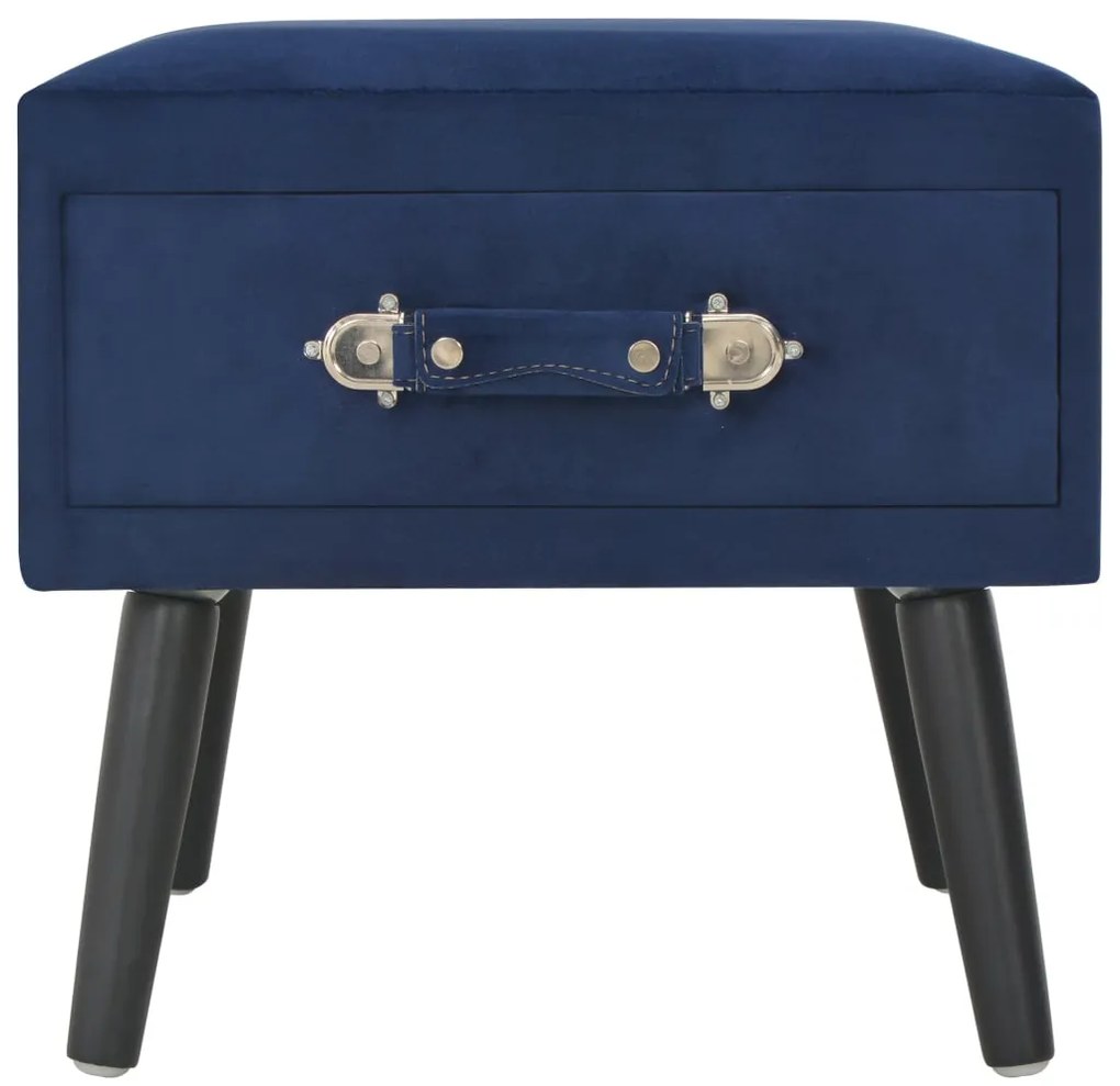 Mesa-de-cabeceira 40x35x40 cm veludo azul
