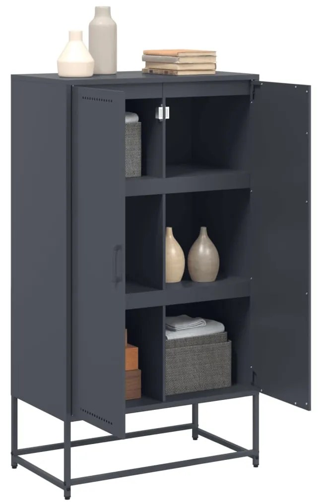 Aparador alto 68,5x38,5x123,5 cm aço antracite