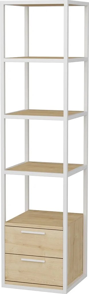 Estante Robbins – Branco Carvalho – 39x39x160 cm