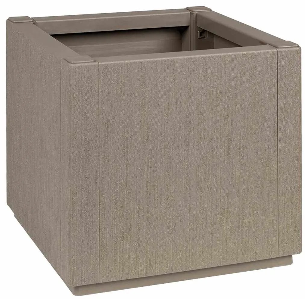 vidaXL Caixa de Flores Marrom Claro 36 x 36 x 35 cm Plástico