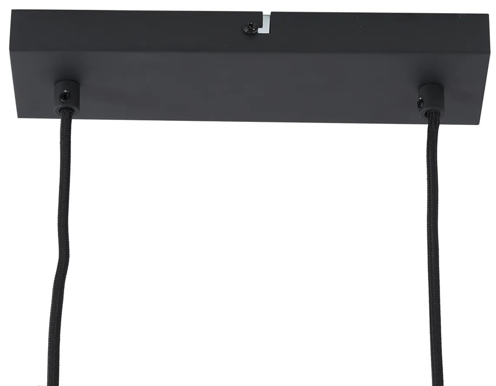 Candeeiro suspenso moderno preto com 6 luzes - Jeana Straight