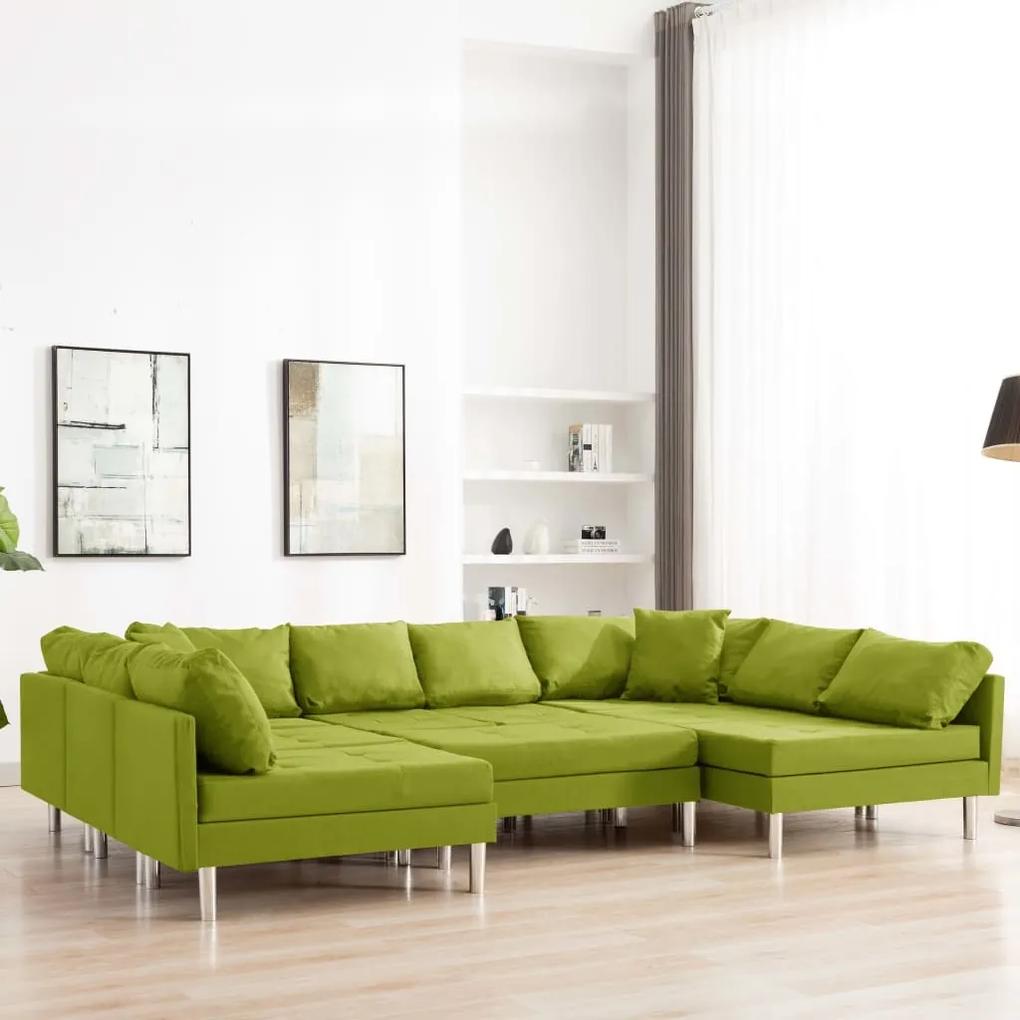 Sofá seccional tecido verde