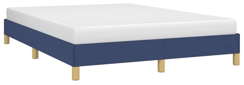 Estrutura de cama sem colchão 140x200 cm tecido azul
