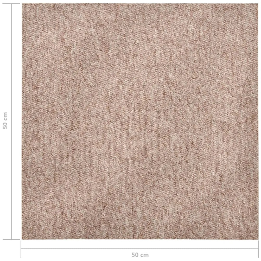 Ladrilhos carpete para pisos 20 pcs 5 m² 50x50 cm bege