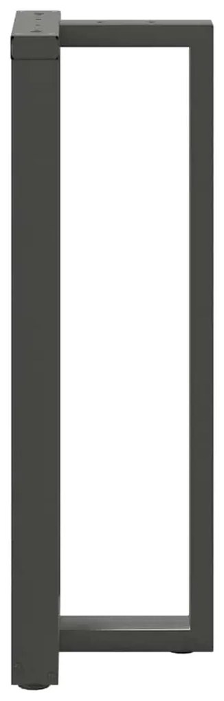 Pés para mesa de bar em forma de T, 2 peças, antracite, 40x35x(110-111
