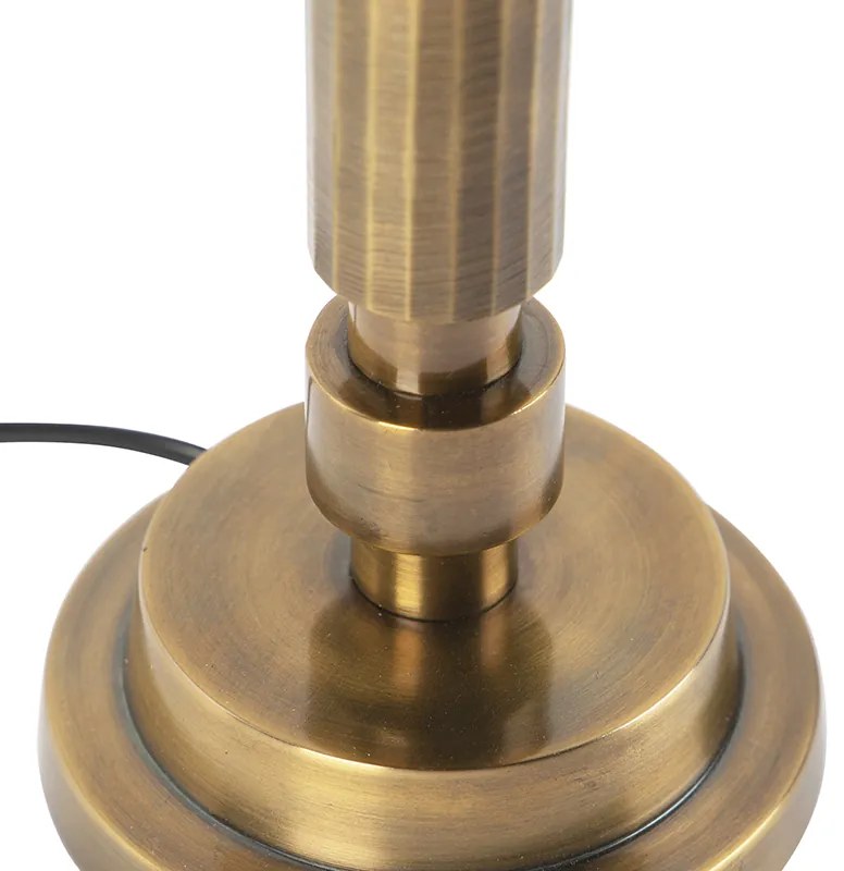 Candeeiro de mesa Art Deco bronze sem abajur - Torre Art Deco