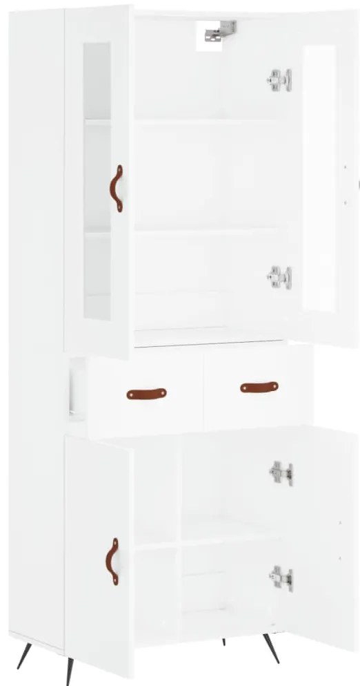 Armário alto 69,5x34x180 cm derivados de madeira branco