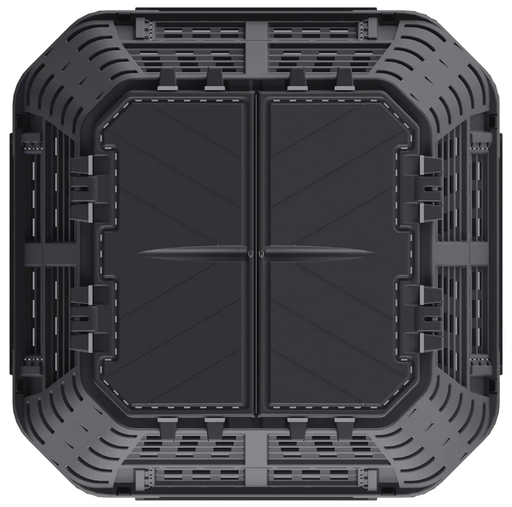Caixote de compostagem para jardim 93,3x93,3x146 cm 1000 L preto