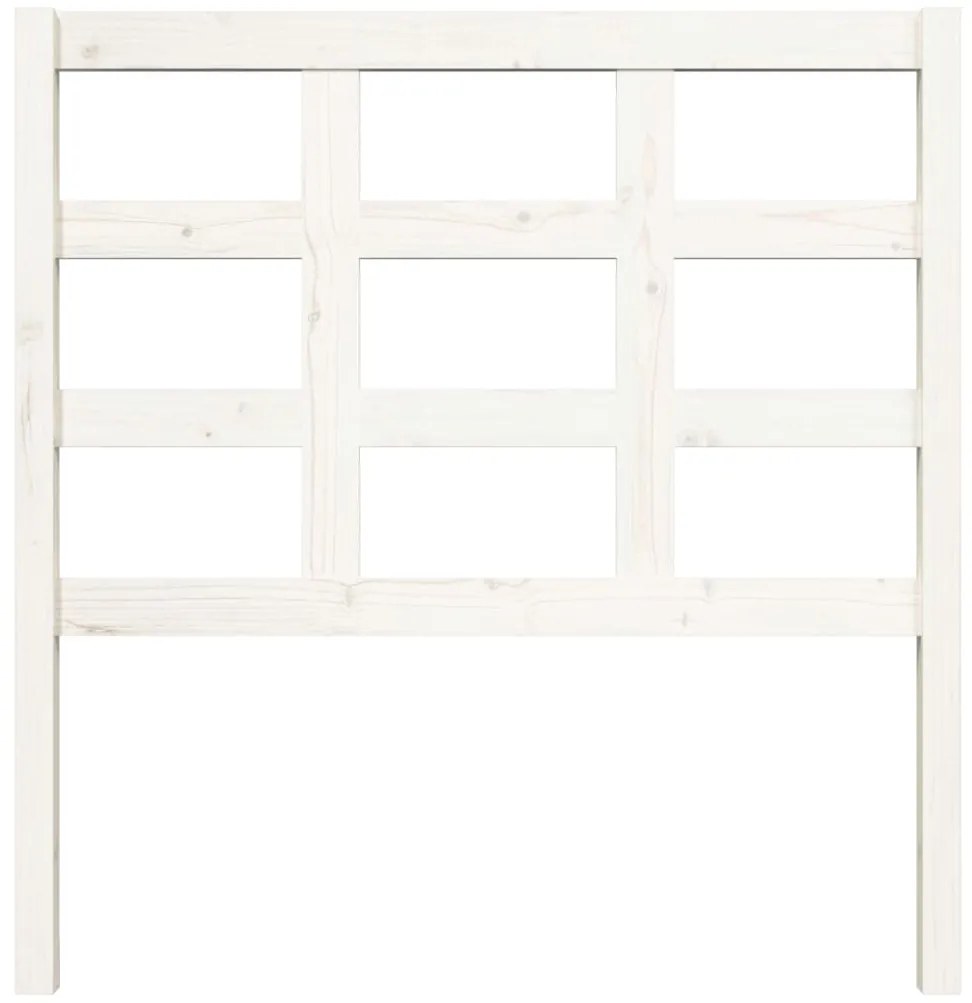 Cabeceira de cama 95,5x4x100 cm madeira de pinho maciça branco
