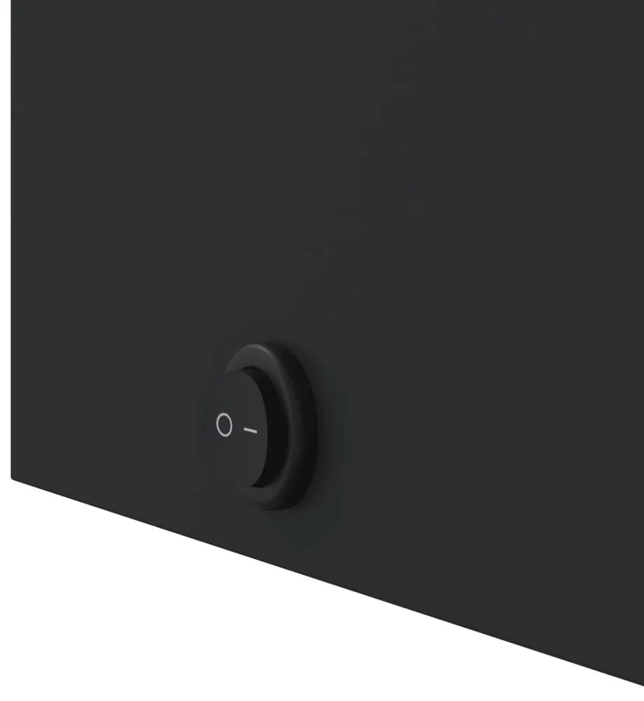 Armário espelhado p/ casa de banho c/ LEDs 45x13x52 cm preto