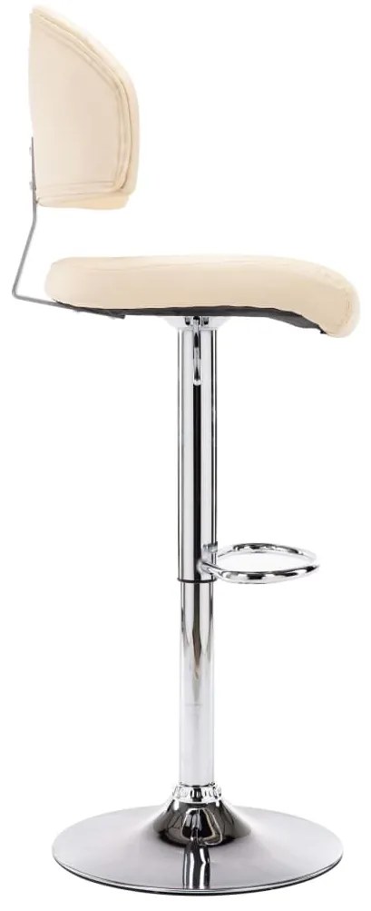 Bancos de bar 2 pcs couro artificial cor creme