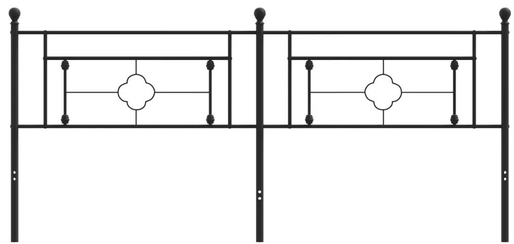 Cabeceira de cama 193 cm metal preto