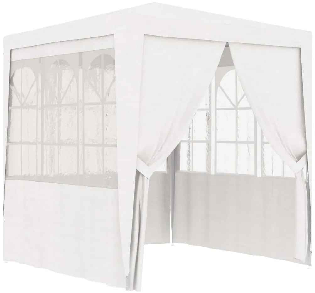 Tenda festas com paredes laterais 2,5x2,5m 90g/m² branco