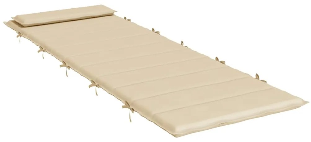 Almofadão p/ espreguiçadeira 180x60x4 cm tecido oxford bege