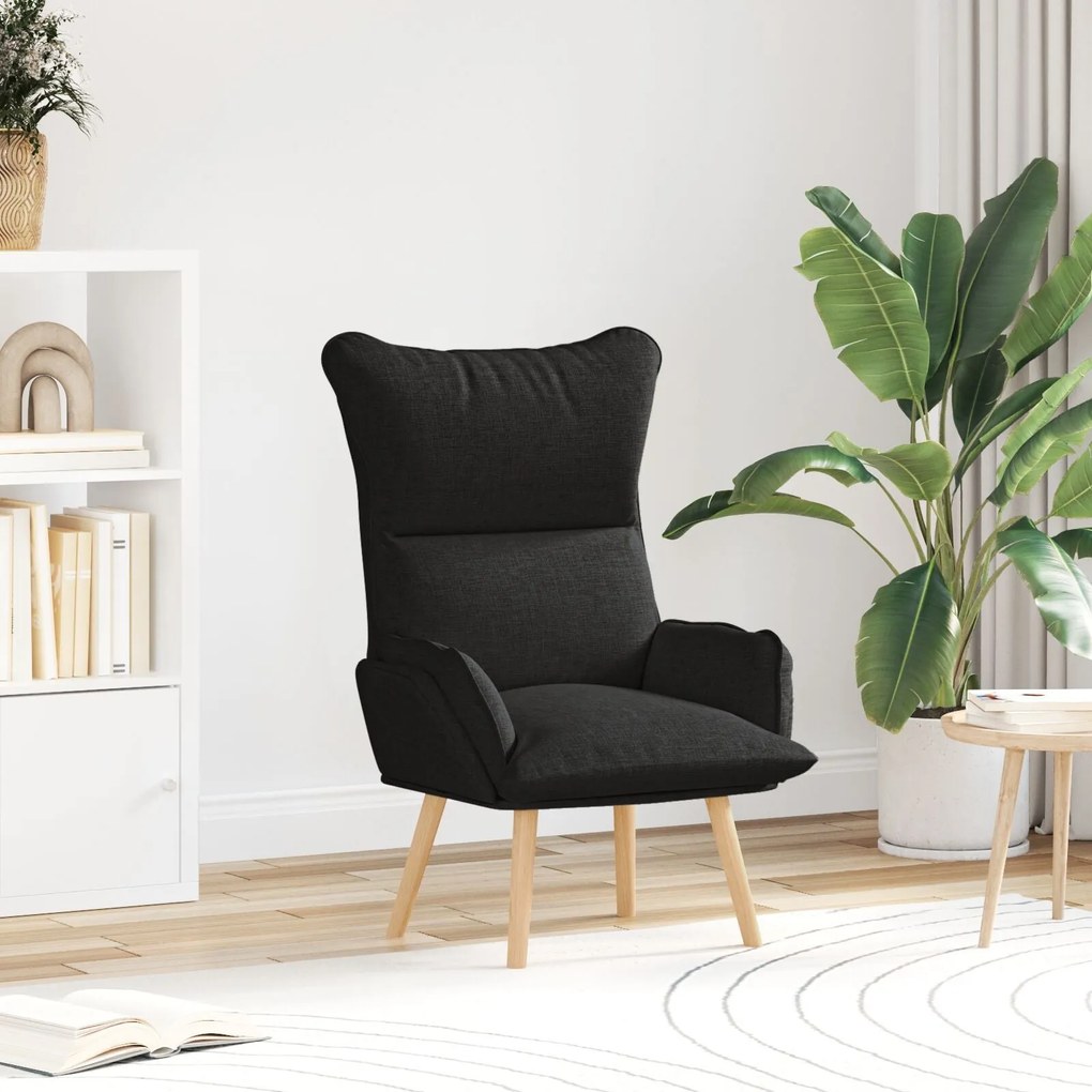 Cadeira Relaxante vidaXL Preto Tecido