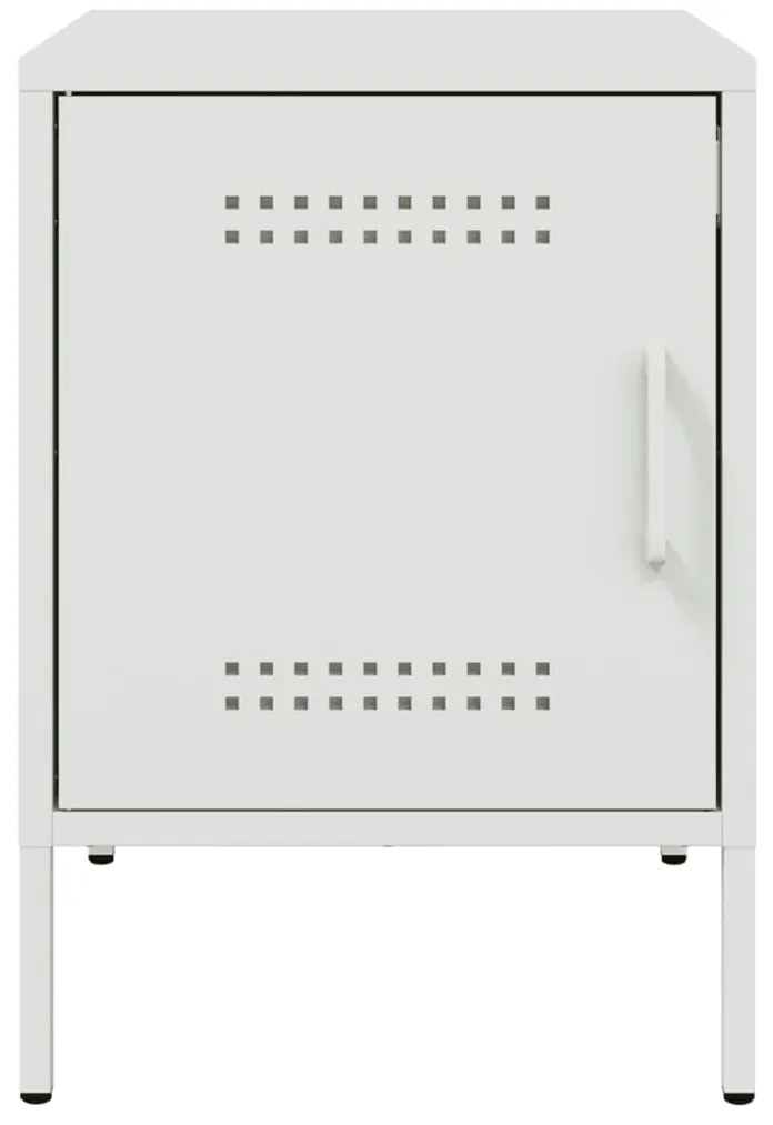 Mesa de cabeceira 36x39x50,5 cm aço branco