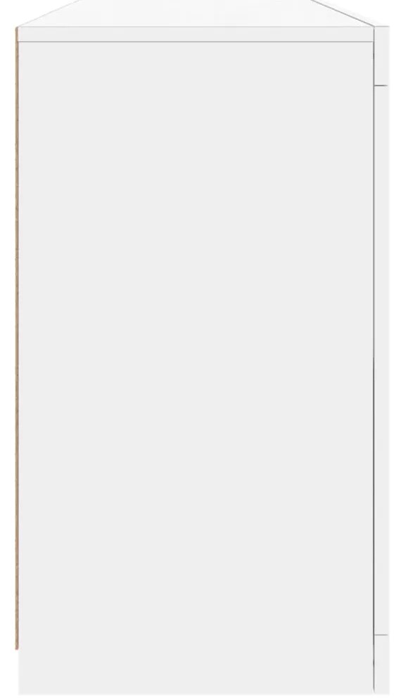 Aparador com luzes LED 142,5x37x67 cm branco