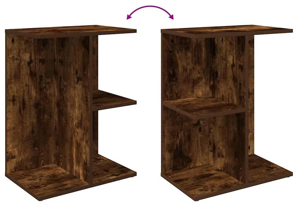 Mesas cabeceira 2pcs 46,5x29x61cm deriv.madeira carvalho fumado