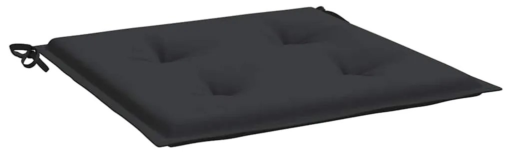 Almofadões p/ cadeiras de jardim 2 pcs tecido oxford preto