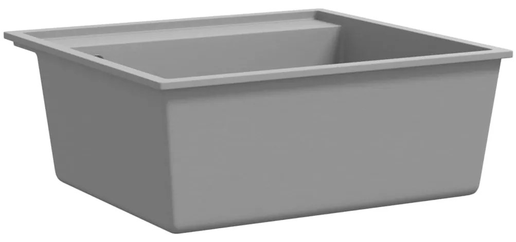 Lava-louça cozinha c/ orifício extravasamento granito cinzento