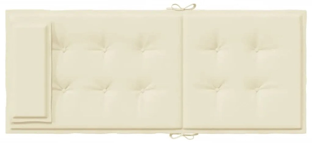 Almofadões p/ cadeira encosto alto 4pcs tecido oxford cor creme