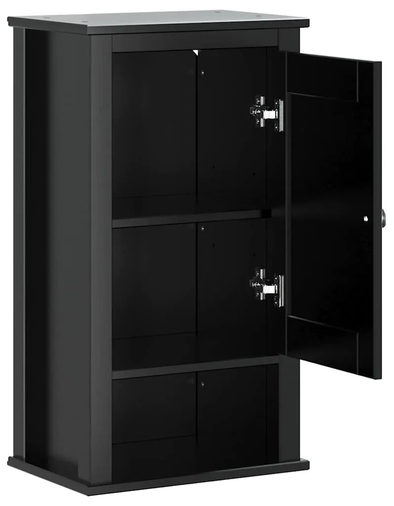 Móvel de parede p/ WC BERG 40x27x71,5 cm pinho maciço preto