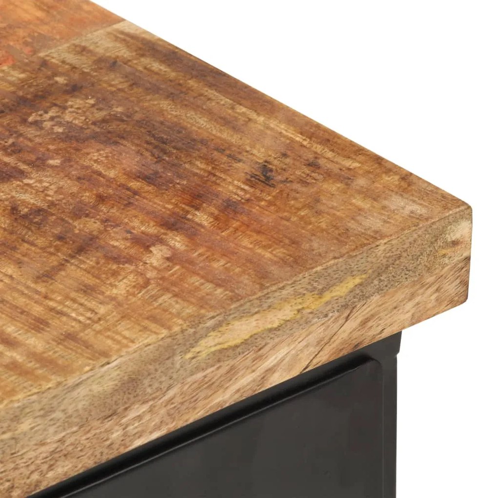 Mesa de cabeceira 40x30x52 cm madeira de mangueira áspera