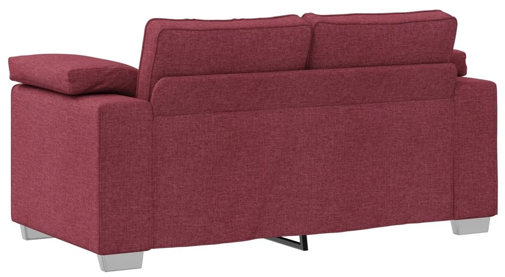 Sofá Loveseat vidaXL Vermelho Vinho 120 cm em Tecido