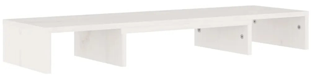 Suporte para monitor 80x24x10,5 cm madeira pinho maciça branco