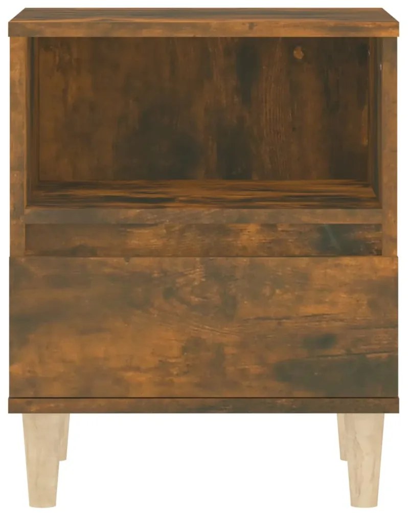 Mesas de cabeceira 2 pcs 40x35x50 cm cor carvalho fumado